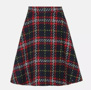 Amazing Miu Miu Plaid Wool Skirt